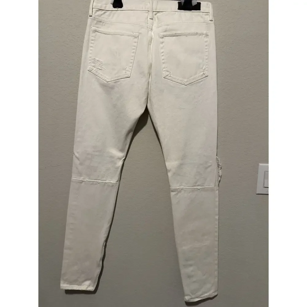 EUC Fear of God Fourth Collection White Skinny Jeans